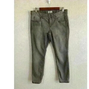 Free People Mid-Rise Skinny Jeans Distressed Gray Women size 30